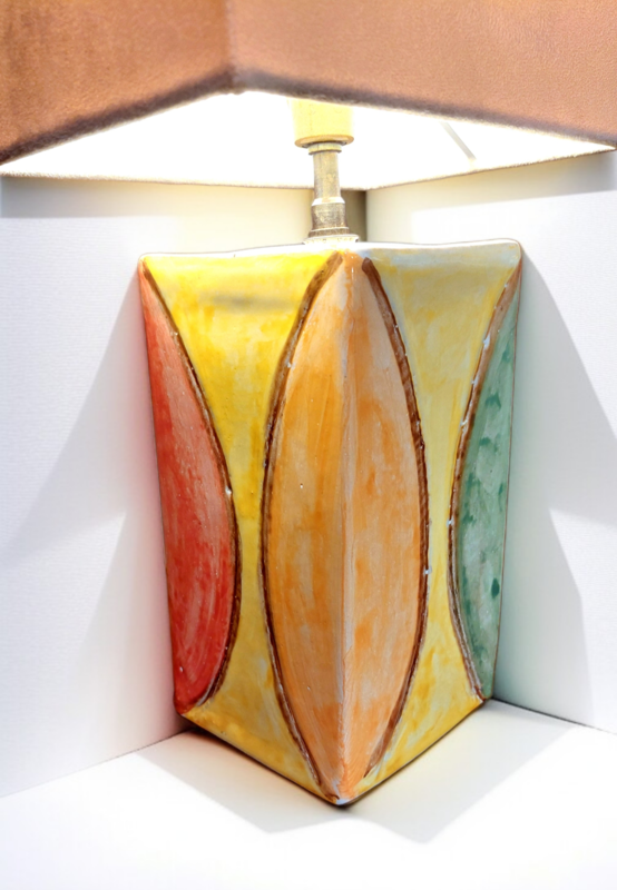 L 592 JC Glazed ceramic lamp, Italy 1970s