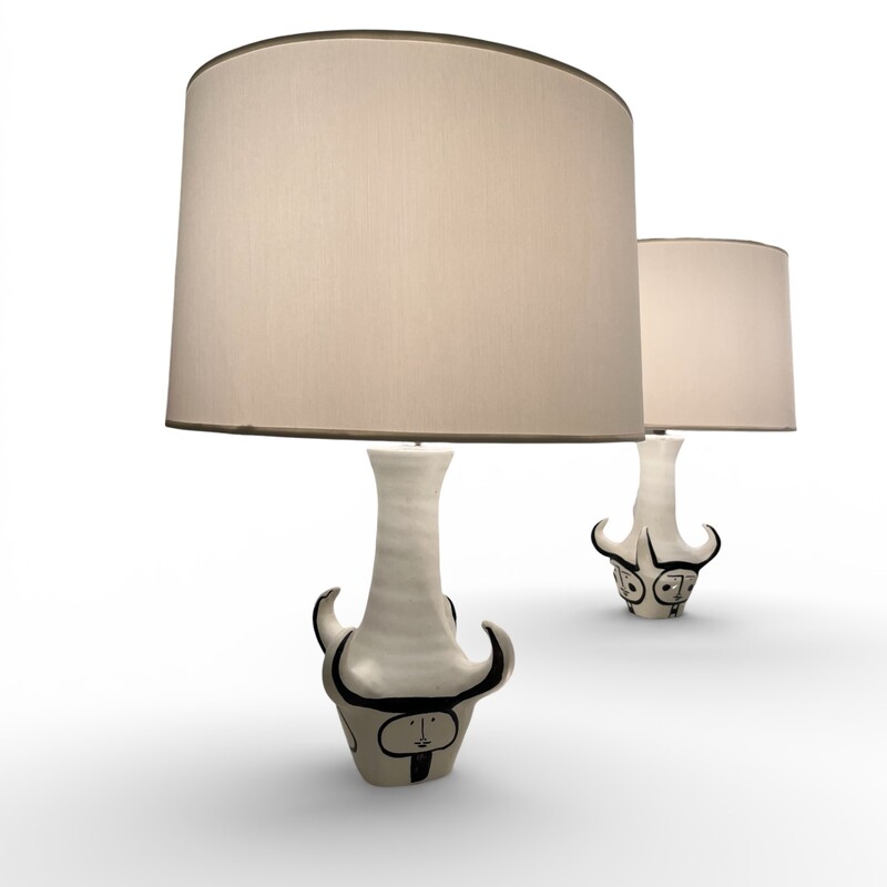 L 596 OB Pair of Roger Capron lamps