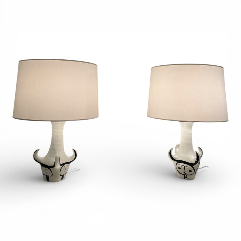 L 596 OB Pair of Roger Capron lamps