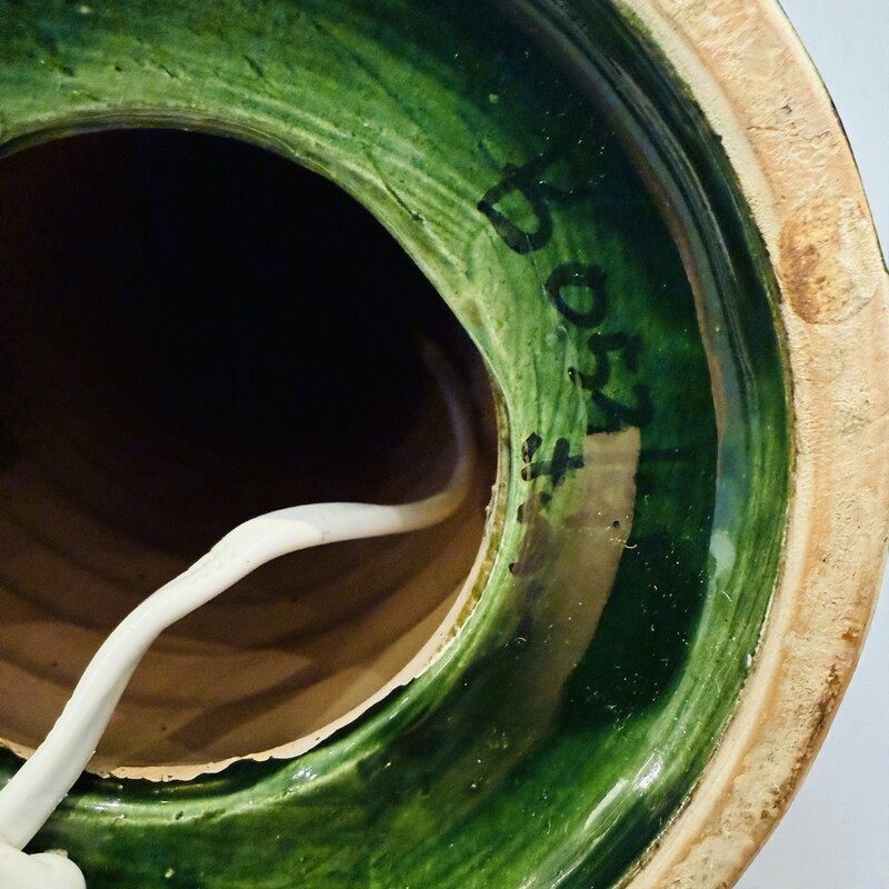 L 597 AG Ceramic Green Lamp by Bitossi 1970’s