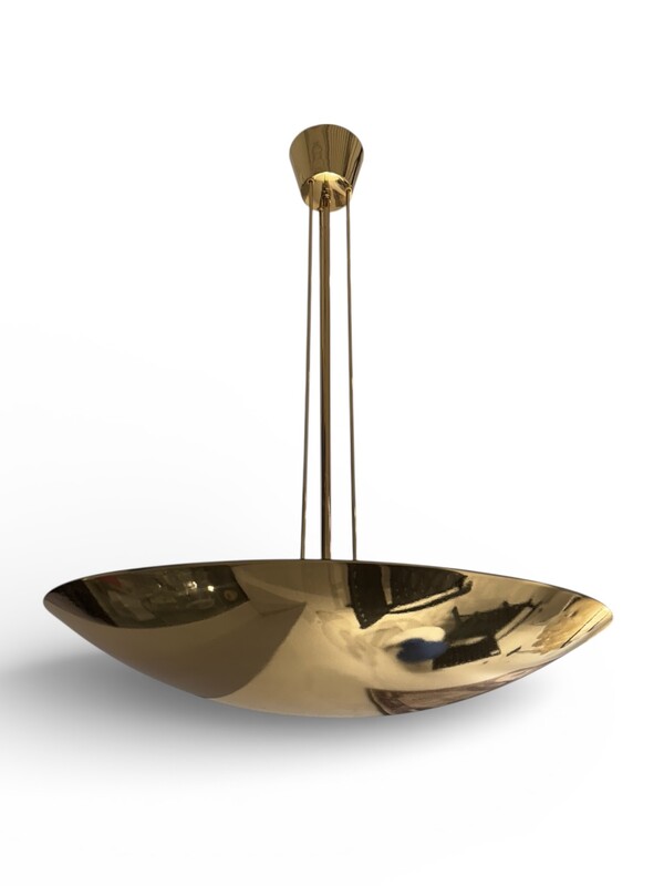 L 607 AV Brass dome uplight pendant – J.T. Kalmar, Austria, 1960s Model 8585