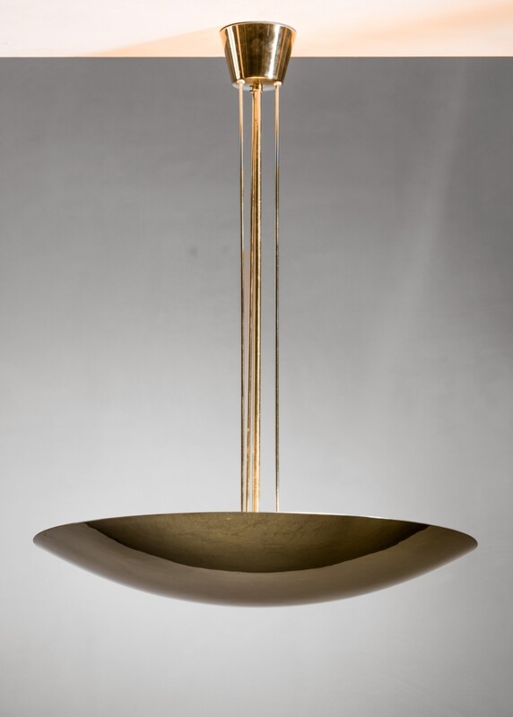 L 607 AV Brass dome uplight pendant – J.T. Kalmar, Austria, 1960s Model 8585
