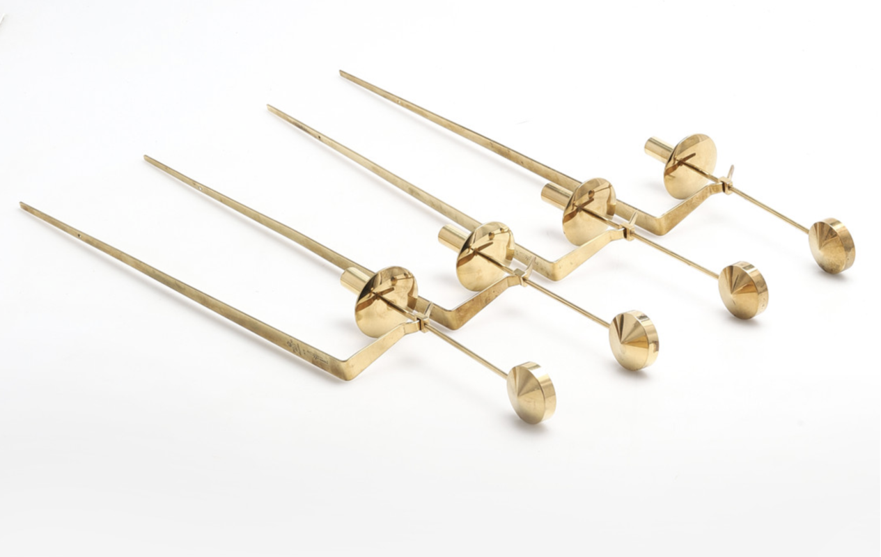 L 614 AG set of four Pierre Forsell candelsticks
