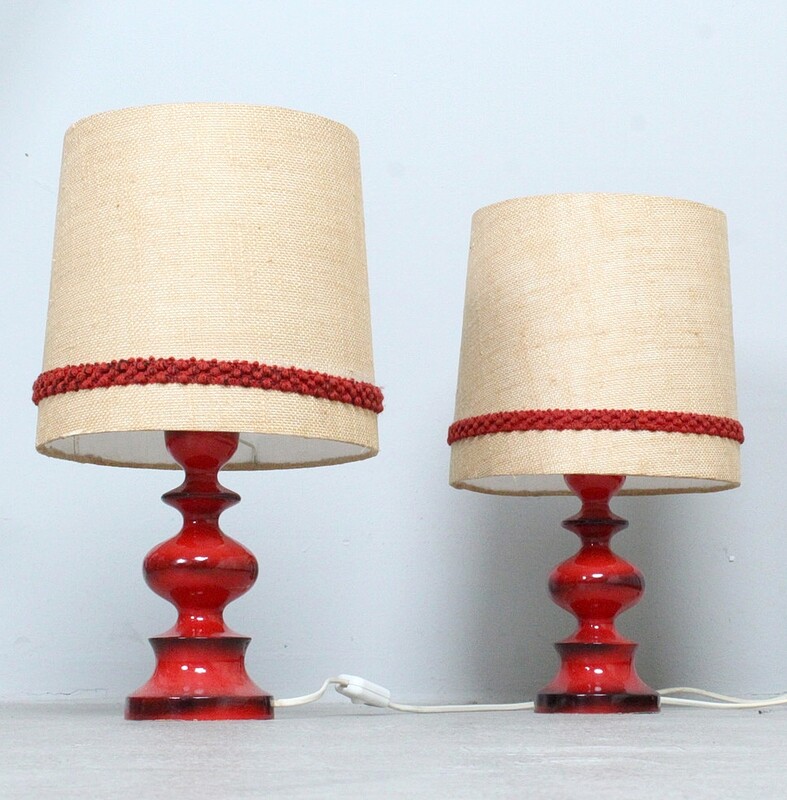 L 614 JC Pair sdscandinavian table lamps 1970s