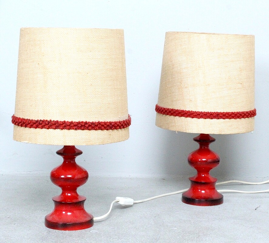 L 614 JC Pair sdscandinavian table lamps 1970s