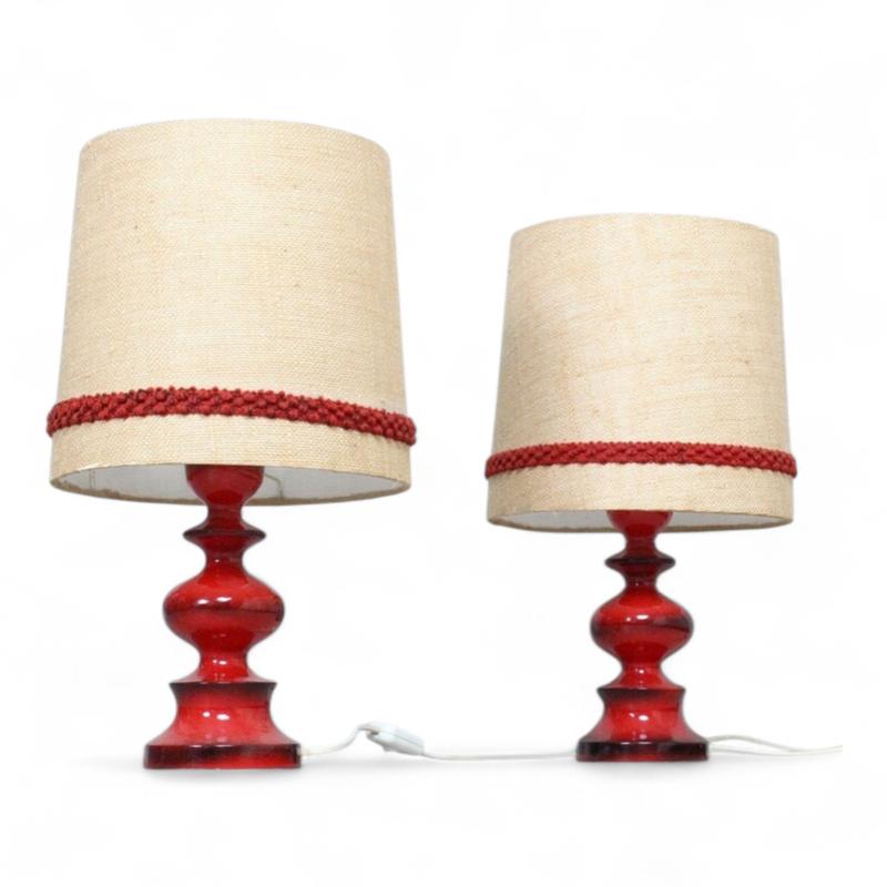 L 614 JC Pair sdscandinavian table lamps 1970s