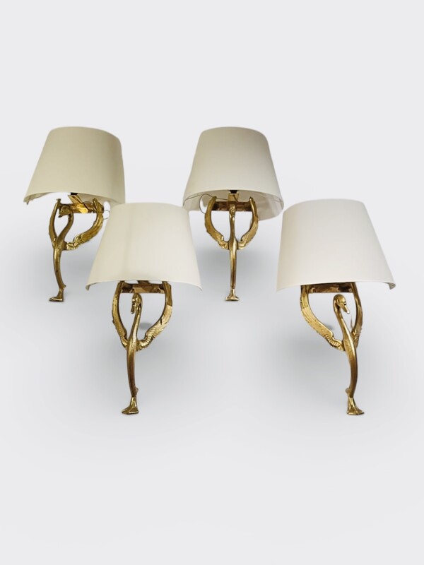 L 616 YO set of 4 brass sconces by Maison Jansen 