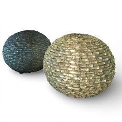 L 622 AG pair of glass lamps