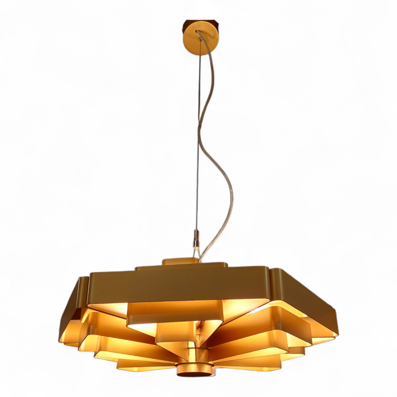 L 626 JC Brass chandelier by Jules Wabbes