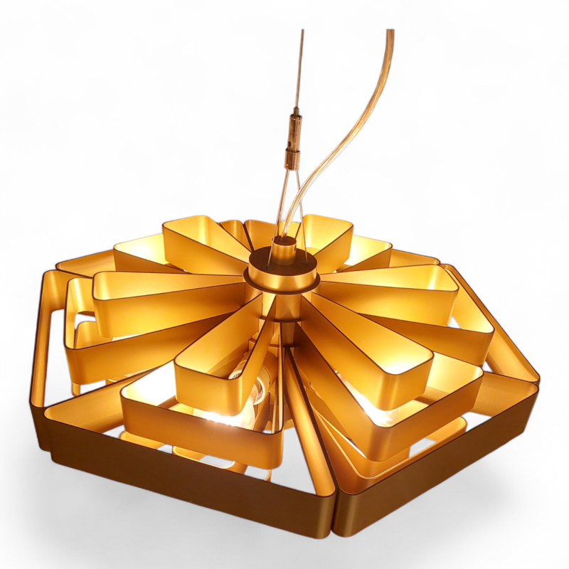 L 626 JC Brass chandelier by Jules Wabbes