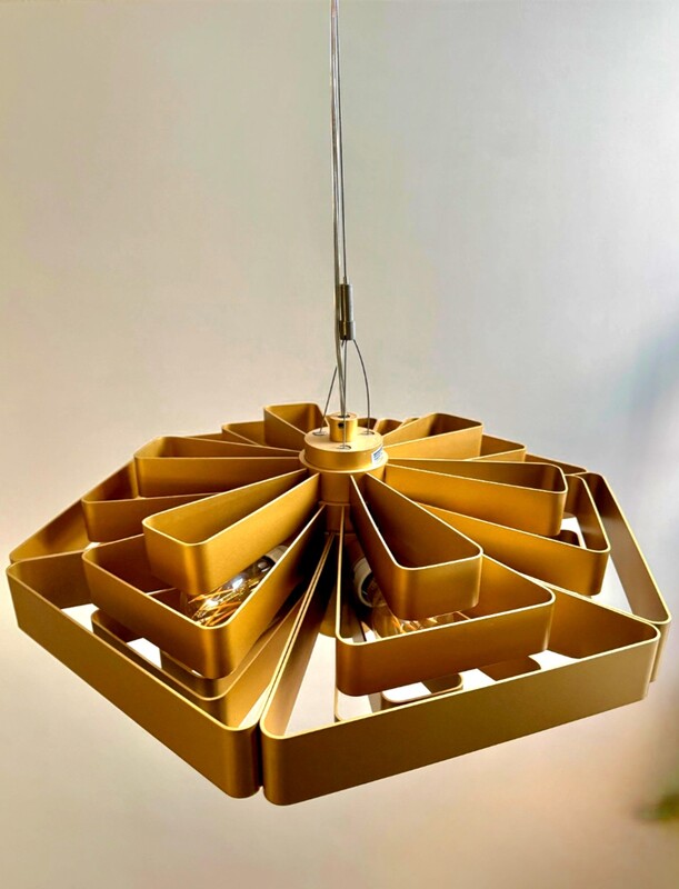 L 626 JC Brass chandelier by Jules Wabbes