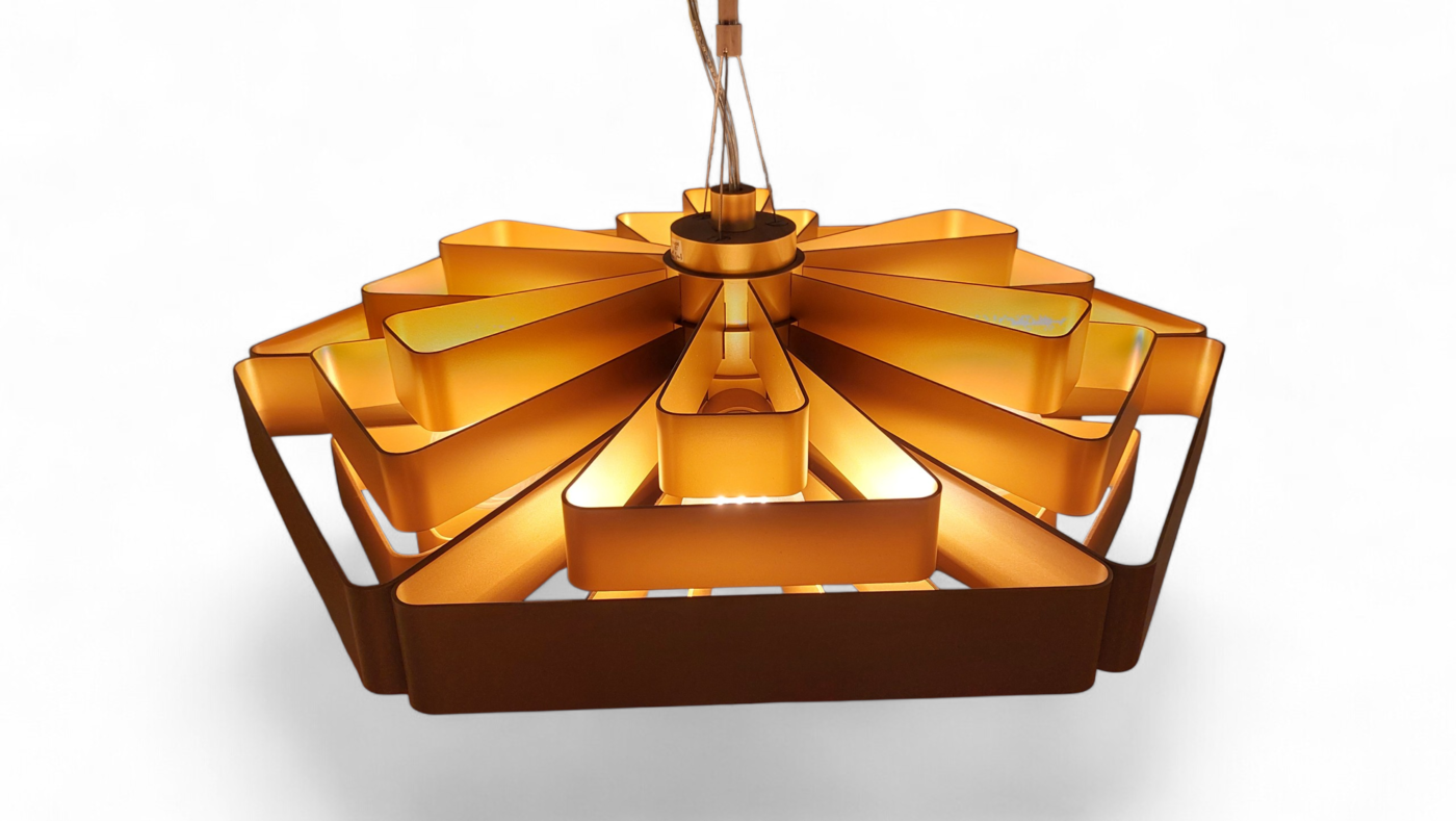 L 626 JC Brass chandelier by Jules Wabbes