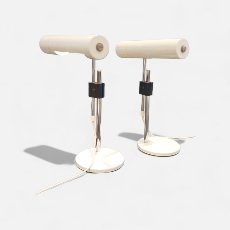 L 630 JC Pair memphis style table lamps by Hala Zeist 1980s 