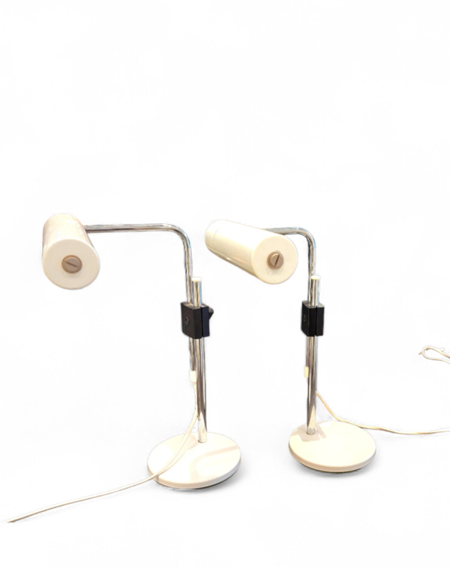 L 630 JC Pair memphis style table lamps by Hala Zeist 1980s 