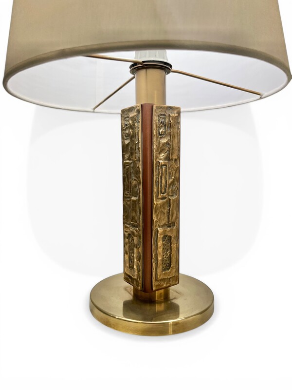 L 631 OB pair of brutalist lamps by Brotto, 1970’s