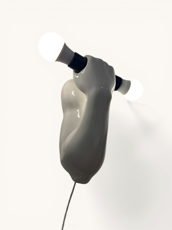 L 634 APO ceramic « musculation » sconce, 1980’s