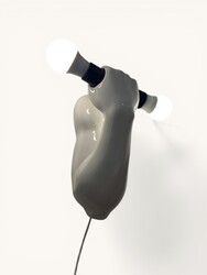 L 634 APO ceramic « musculation » sconce, 1980’s