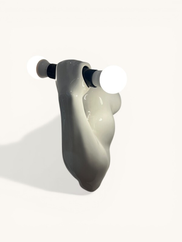 L 634 APO ceramic « musculation » sconce, 1980’s
