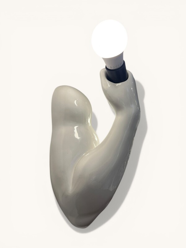 L 634 APO ceramic « musculation » sconce, 1980’s