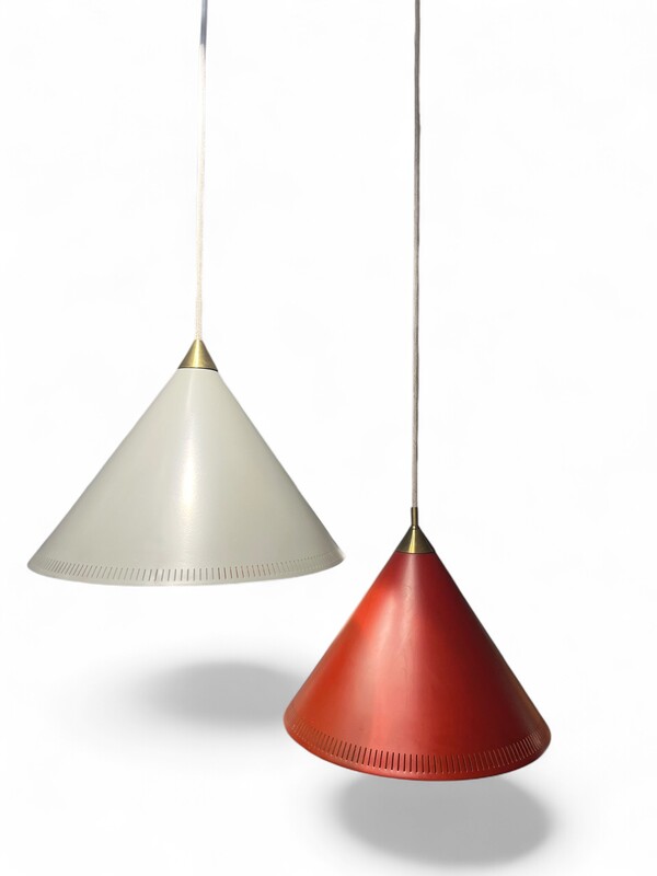 L 635 JB pair of Suspensions,  Bent Karlby for Lyfa, Danemark, 1960s.