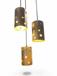 L 648 MH ceramic and glass chandelier 