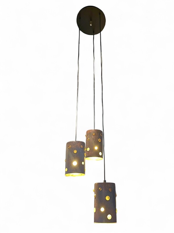 L 648 MH ceramic and glass chandelier 