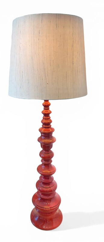 L 651 SC Red ceramic floor lamp by Kaiser Keramik, 1970’s