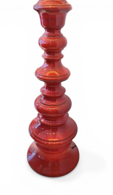 L 651 SC Red ceramic floor lamp by Kaiser Keramik, 1970’s