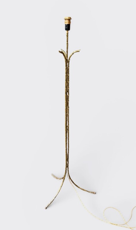 L 652 AG lampfloor by Baguès bronze faux bambou
