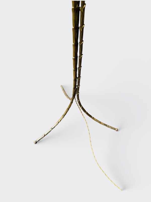 L 652 AG lampfloor by Baguès bronze faux bambou