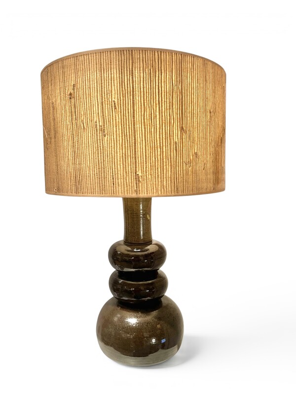 L 664 OB brown ceramic table, France 1970’s