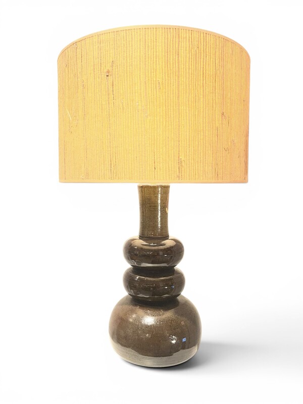 L 664 OB brown ceramic table, France 1970’s