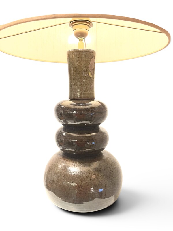 L 664 OB brown ceramic table, France 1970’s