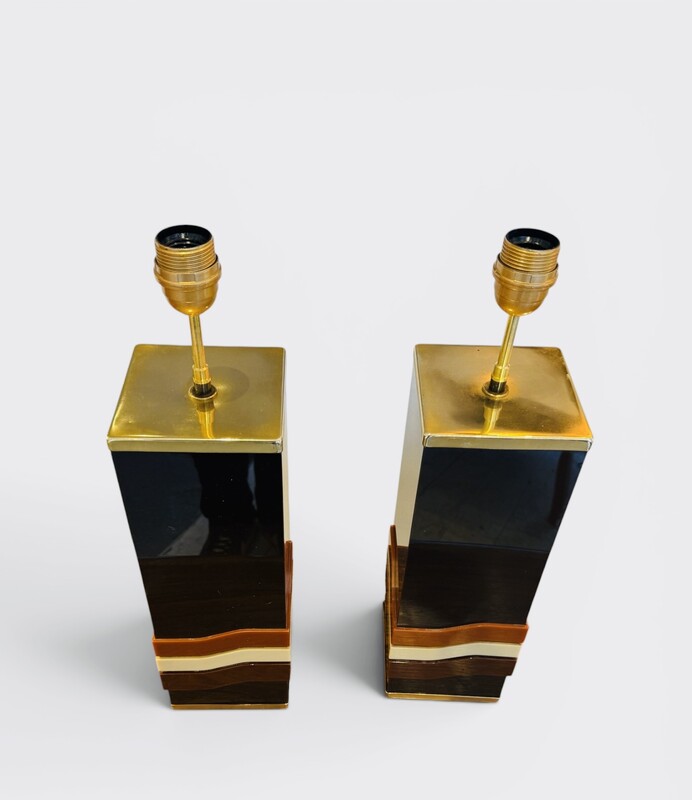 L 668 AG Pair of table lamps by P. Cheverny 1970’s