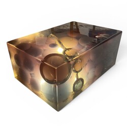 L 669 RD resin lamp - coffee table, 1970’s