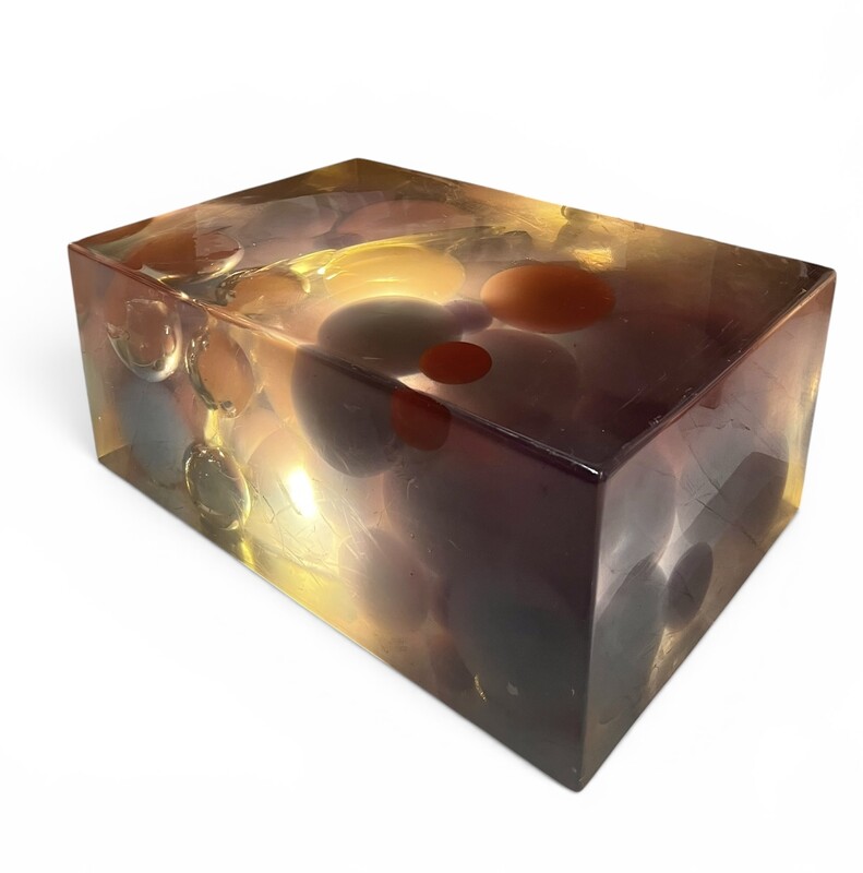 L 669 RD resin lamp - coffee table, 1970’s