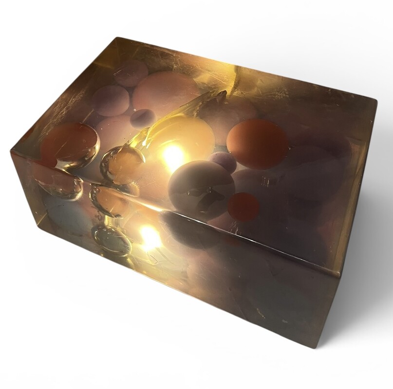 L 669 RD resin lamp - coffee table, 1970’s