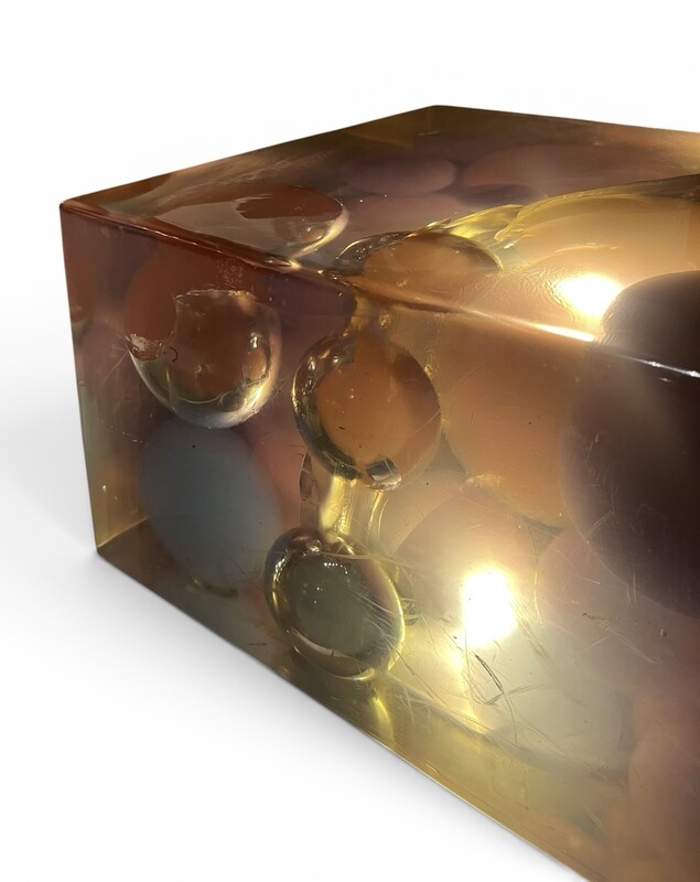 L 669 RD resin lamp - coffee table, 1970’s