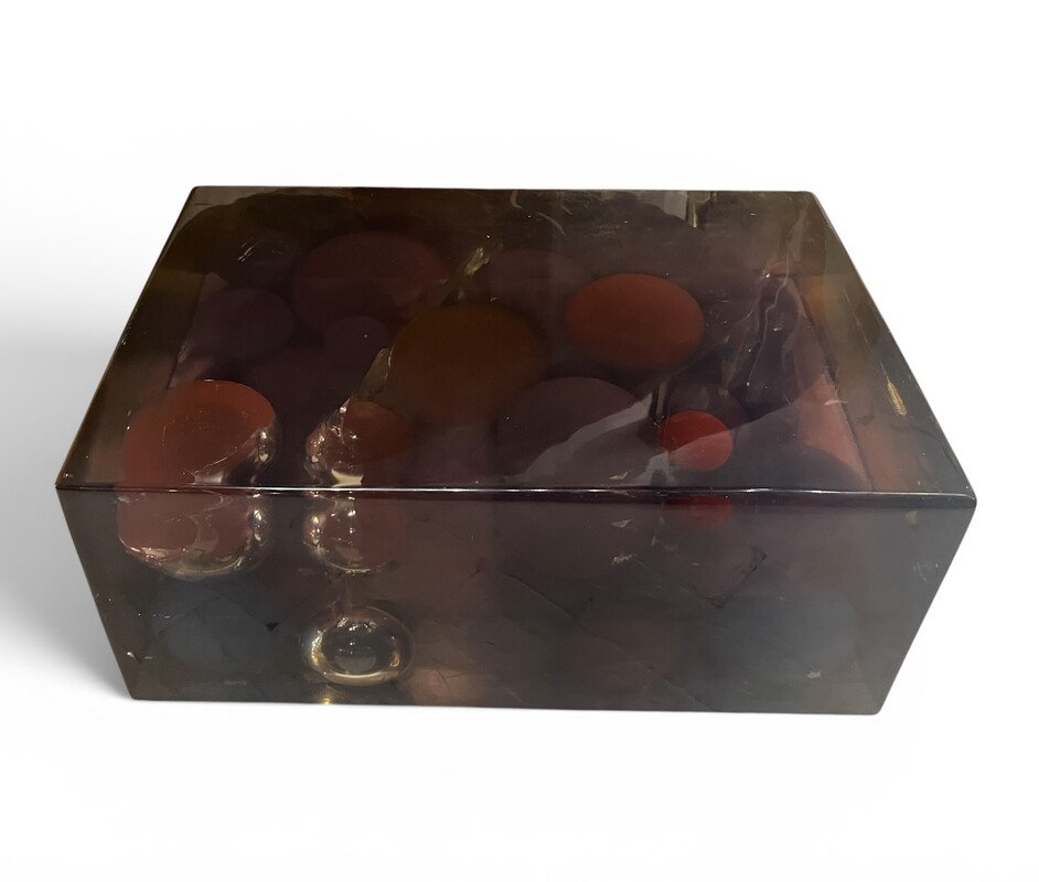 L 669 RD resin lamp - coffee table, 1970’s
