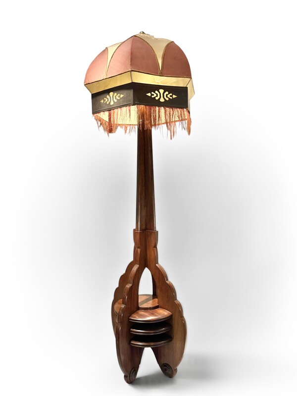 L 677 OB art deco floor lamp, Amsterdam School, original conditions, circa 1920