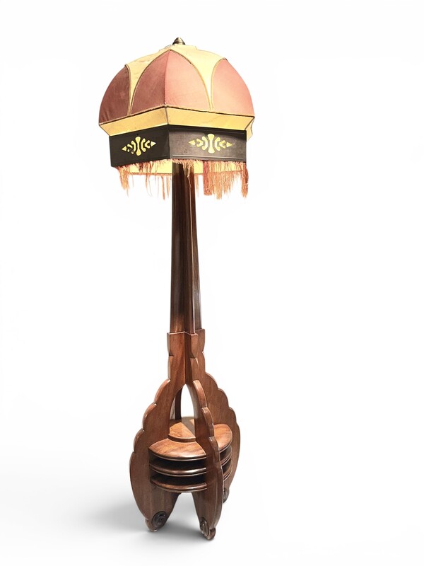 L 677 OB art deco floor lamp, Amsterdam School, original conditions, circa 1920