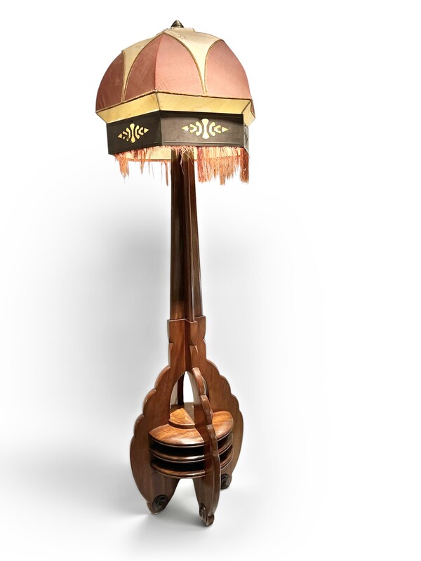 L 677 OB art deco floor lamp, Amsterdam School, original conditions, circa 1920