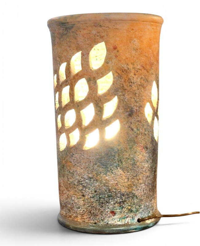 L 684 JC Ceramic table lamp signed by Bernard Buffat, 1970s 