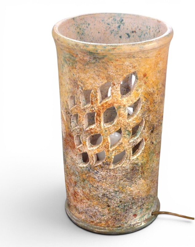 L 684 JC Ceramic table lamp signed by Bernard Buffat, 1970s 