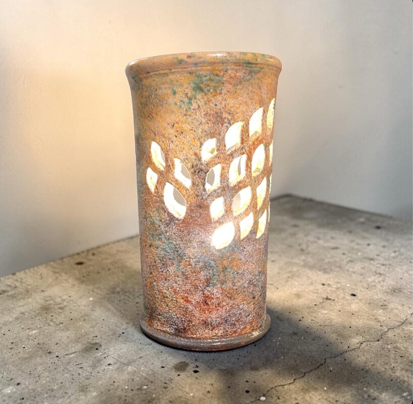 L 684 JC Ceramic table lamp signed by Bernard Buffat, 1970s 
