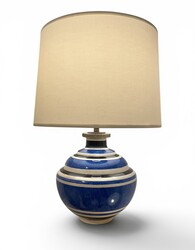 L 684 OB White and blue table lamp by Sèvres 