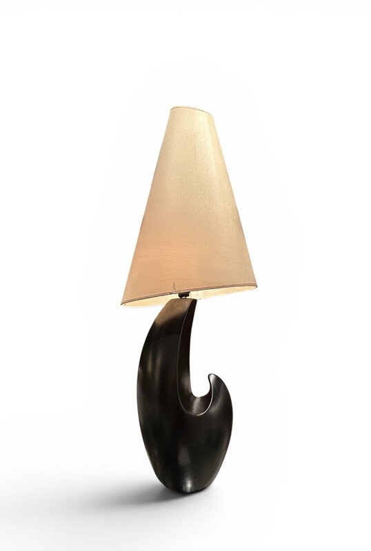 L 688 AS ceramic lamp circa 1970, original lampshade