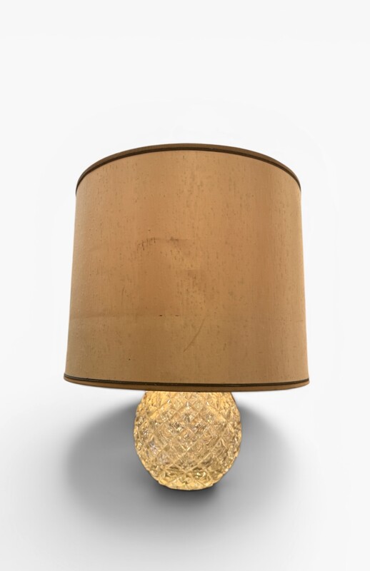 L 690 AG Crystal Ball Lamp 1930 Stamped Tchecoslovakie