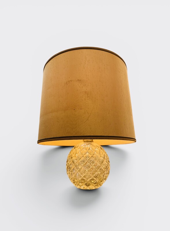 L 690 AG Crystal Ball Lamp 1930 Stamped Tchecoslovakie