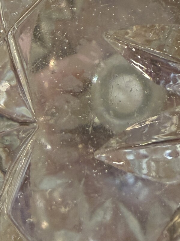 L 690 AG Crystal Ball Lamp 1930 Stamped Tchecoslovakie